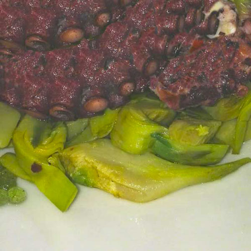 Polpo Grigliato, Carciofi e Caviale