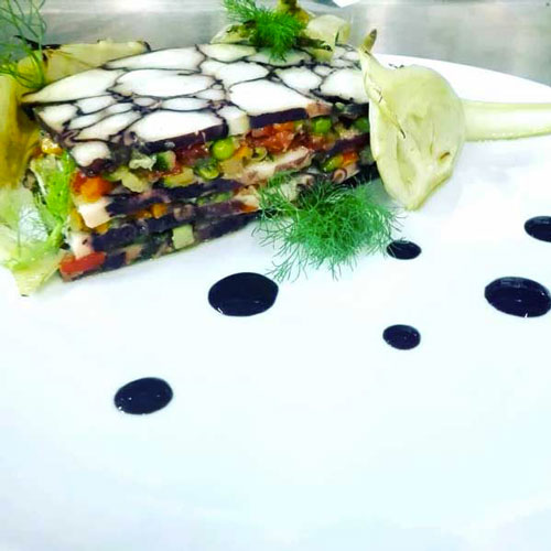 Lasagna di Polpo e Verdure